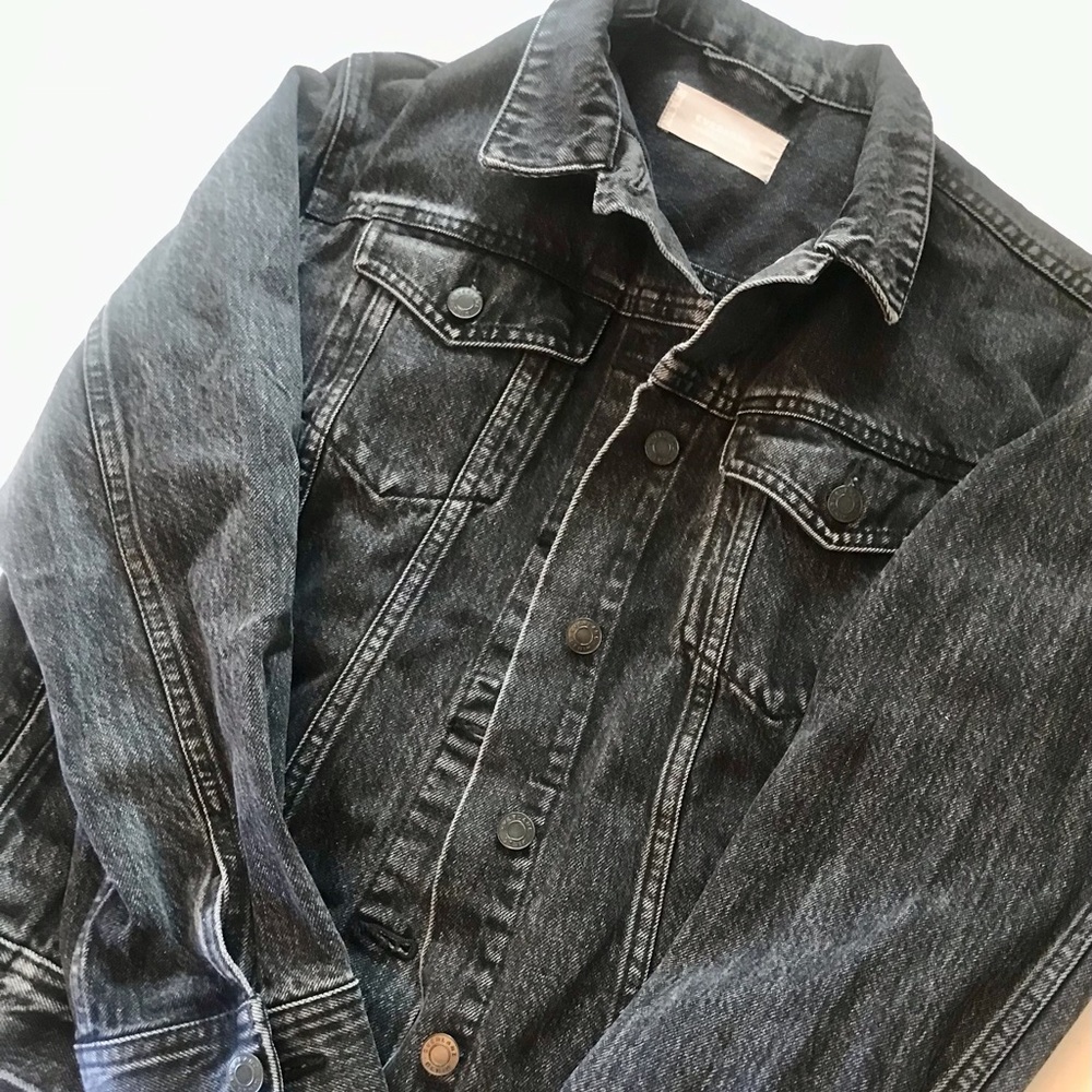 Everlane black/dark grey denim jacket